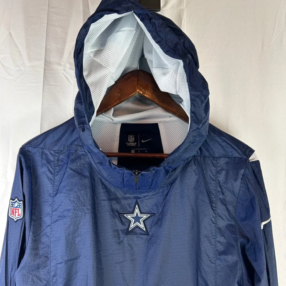 Nike Dallas Cowboys Windbreaker‎ Mens M Navy Blue NFL Onfield 906433-419